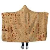 3D Mexican Burritos Taco Wearable Blanket Hooded Warm Robe Cape Cloak - INSWEAR